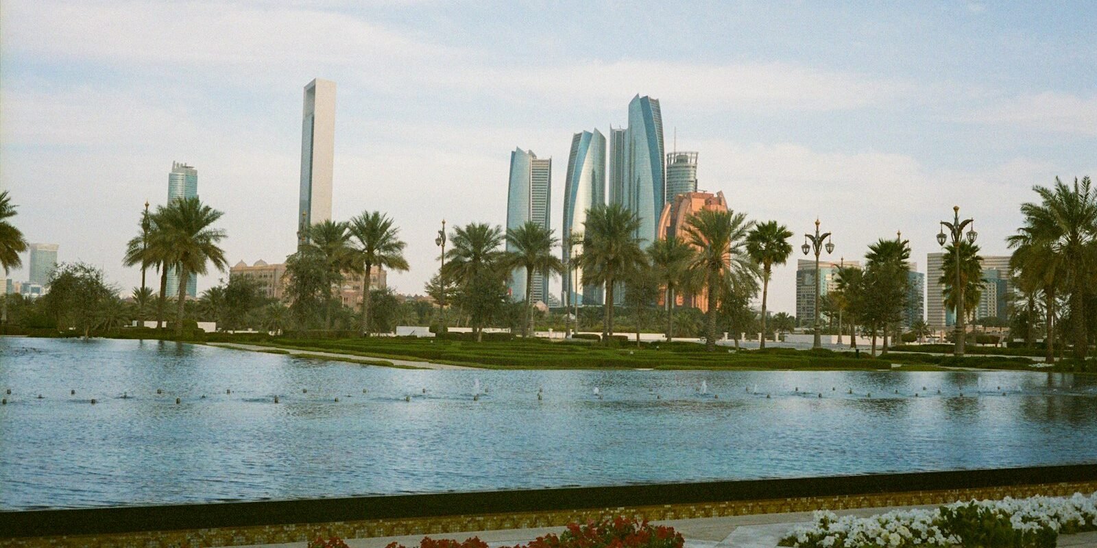 Abu Dhabi skyline on a sunny day