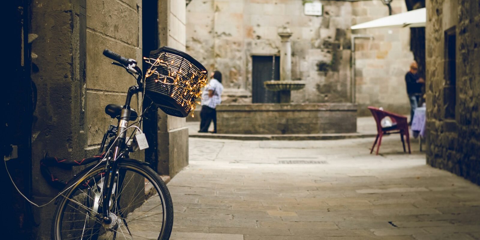 A quiet square in Barcelona’s Gothic Quarter