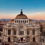 Palacio de Bellas Artes at sunset, Mexico City