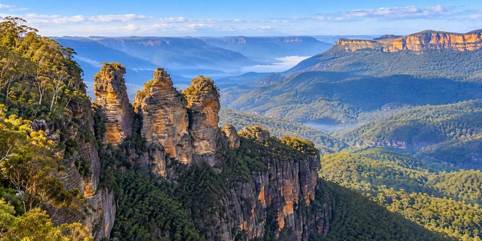 The Three Sisters in the Blue Mountains seen from Echo Point