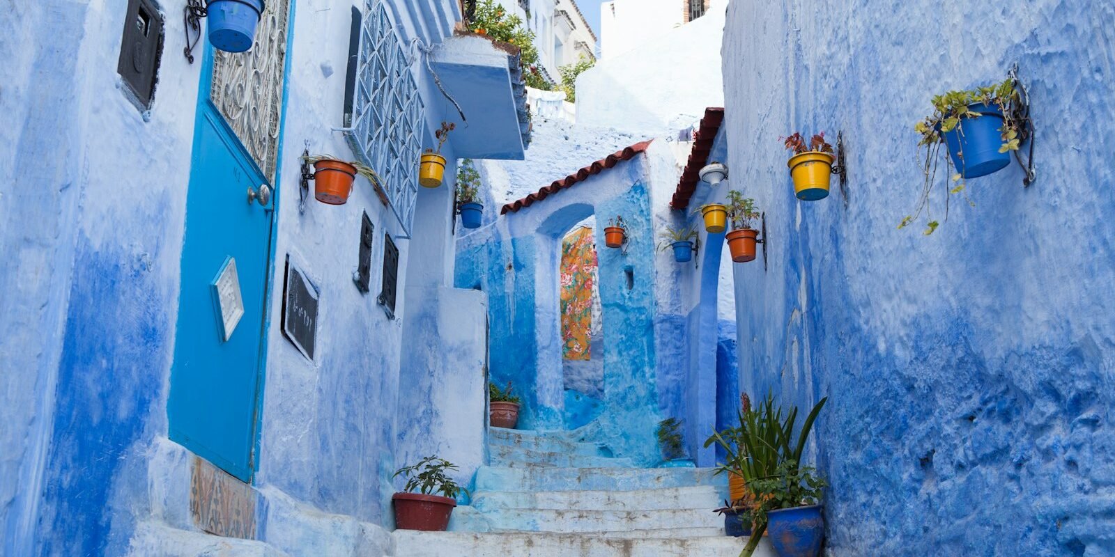 Blue-painted alley in Chefchaouen