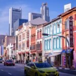 Colourful shophouses in Chinatown, Singapore