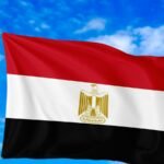 The flag of Egypt