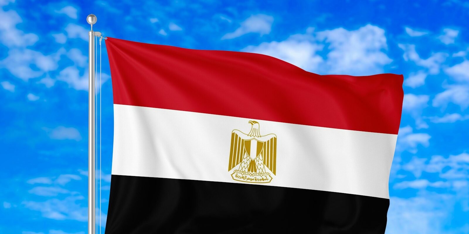 The flag of Egypt