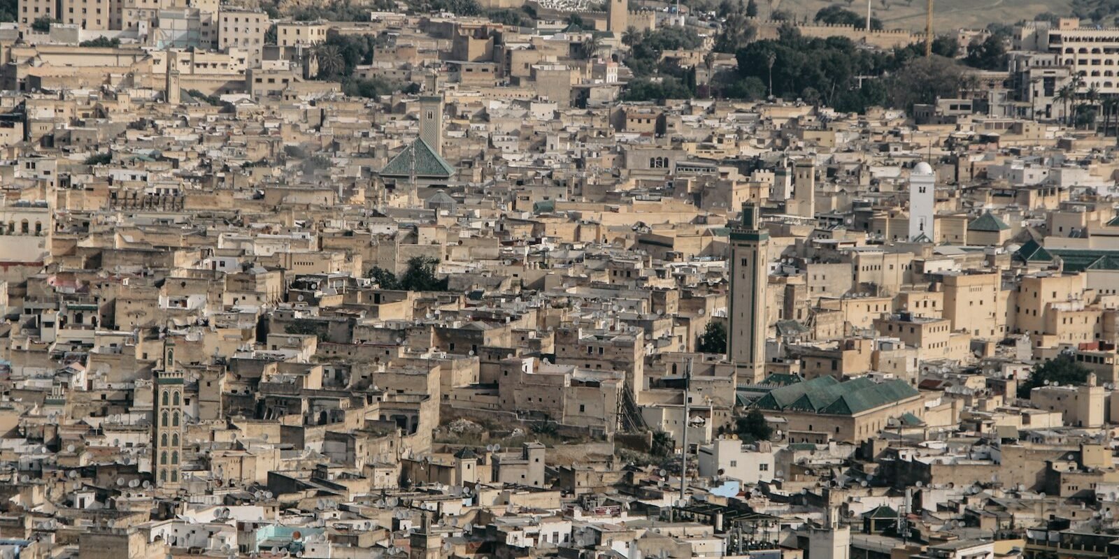 Panoramic view over the Fes medina
