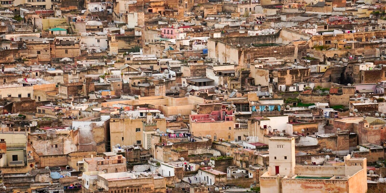 Rooftops of the Fes medina, Morocco