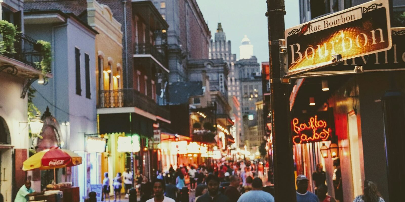 Bourbon Street in the New Orleans French Quarter