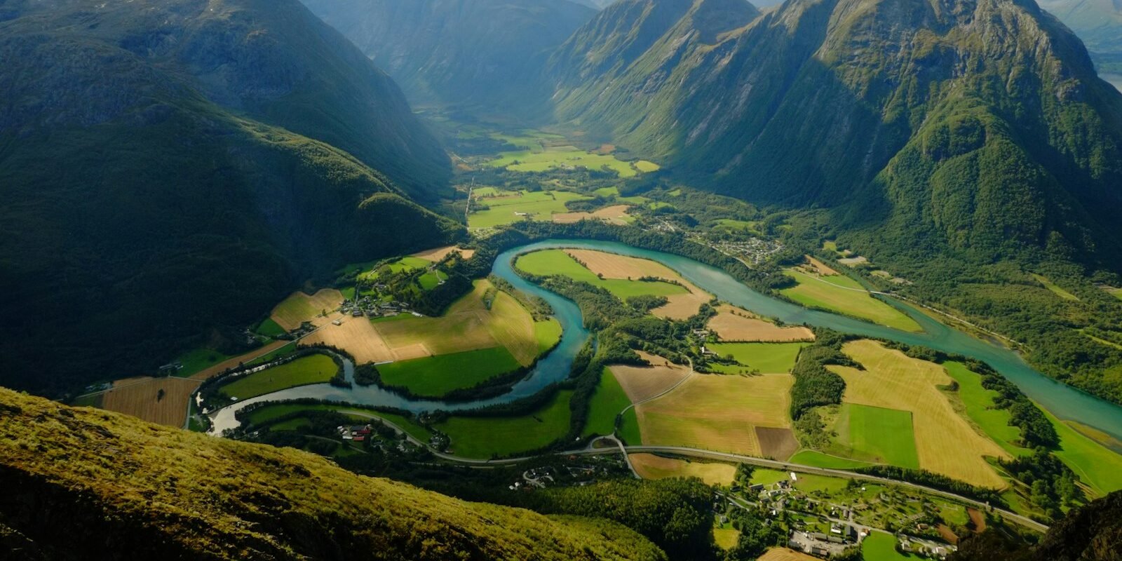 Valley and mountains of Glencoe in the Scottish Highlands