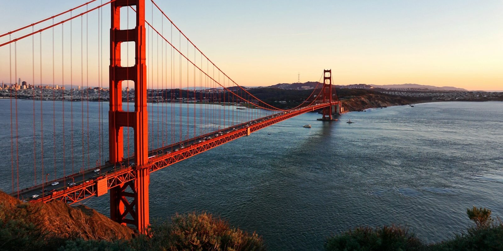 Golden Gate Bridge at sunset