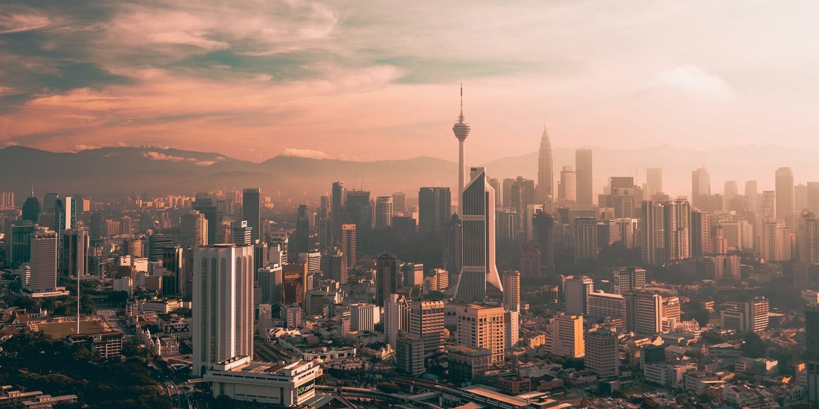 Kuala Lumpur skyline at sunset