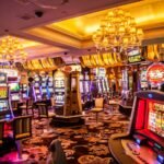 Slot machines on a Las Vegas casino floor