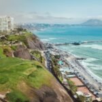 Miraflores cliffs and the Pacific coast in Lima