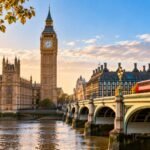 Big Ben and Westminster Bridge in London