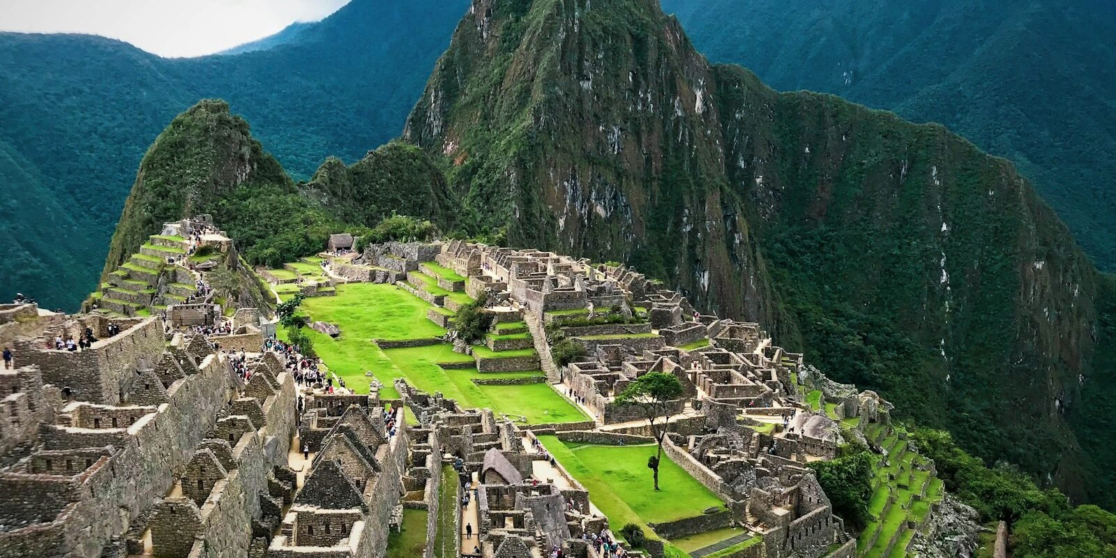 Machu Picchu citadel with Huayna Picchu behind