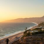 The Malibu coastline at golden hour