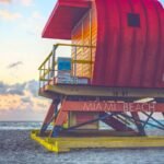 Lifeguard tower on Miami Beach