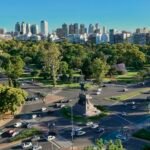 Green parks of Palermo from above