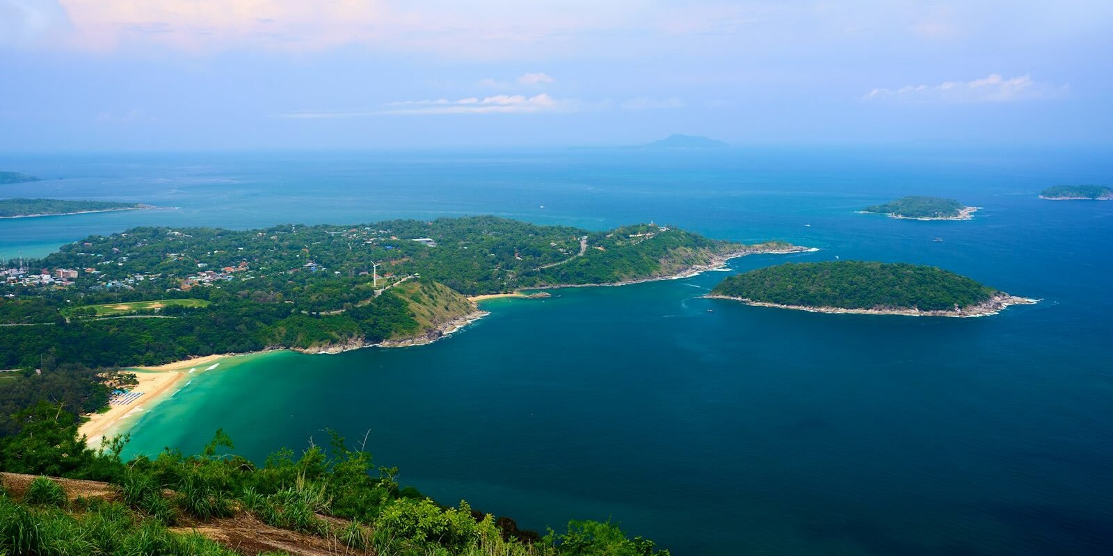 Turquoise bays and green hills in Phuket
