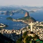 Christ the Redeemer overlooking Rio de Janeiro and Guanabara Bay