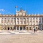 The Royal Palace of Madrid seen from the Plaza de la Armeria