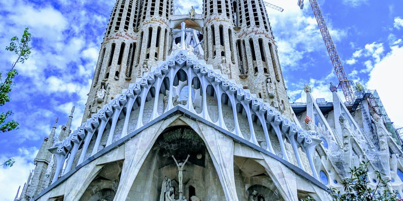 The towers of the Sagrada Família in Barcelona