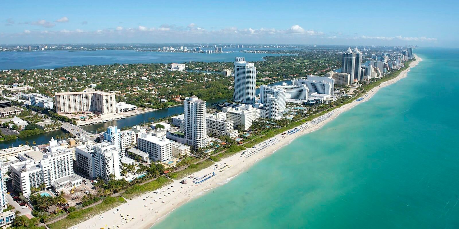 Aerial view of South Beach, Miami