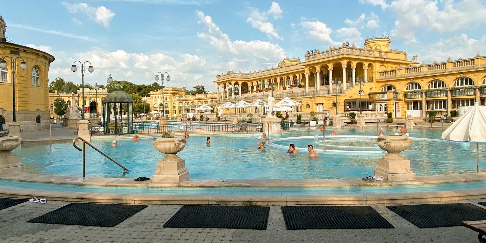 Outdoor pools at the Széchenyi Baths, Budapest