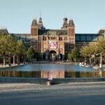 The Rijksmuseum seen from Museumplein