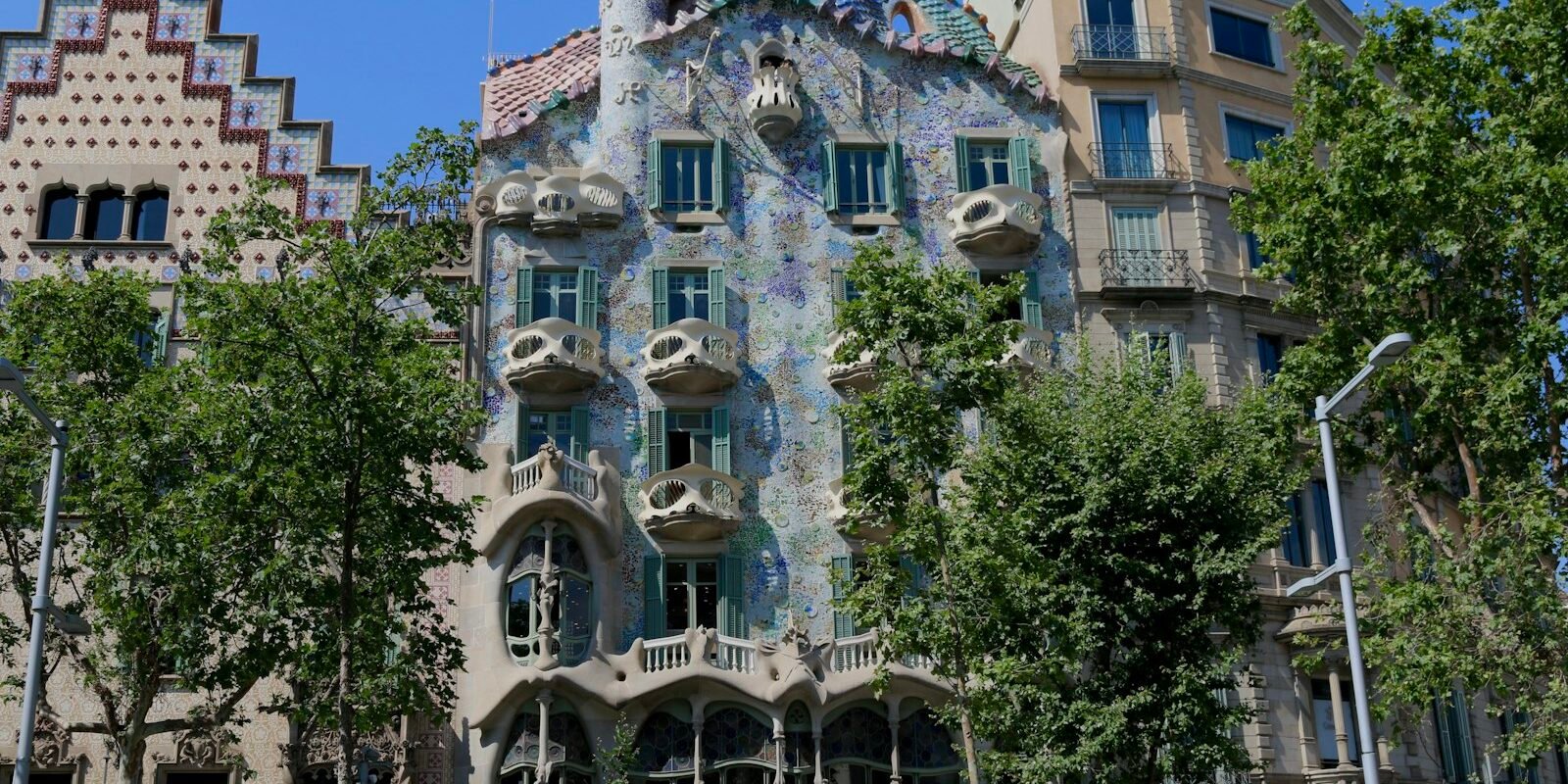 The façade of Casa Batlló on Passeig de Gràcia