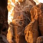 The Siq canyon leading to the Treasury in Petra