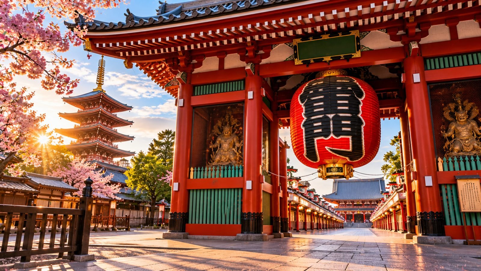 Senso-ji temple gate and red lantern in Asakusa, Tokyo