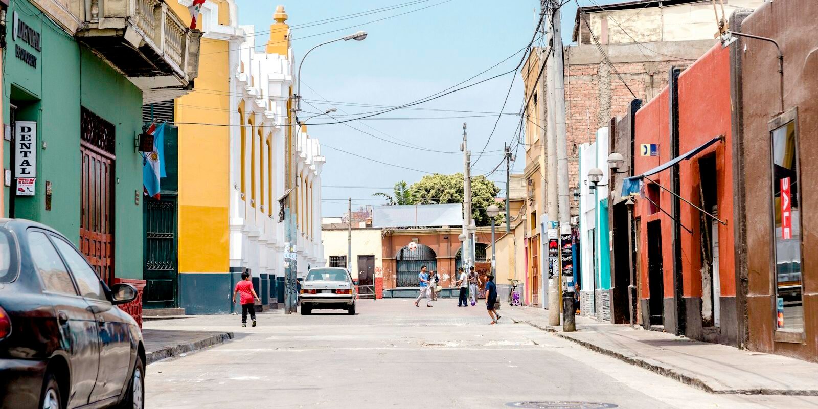 Colourful street in Barranco, Lima