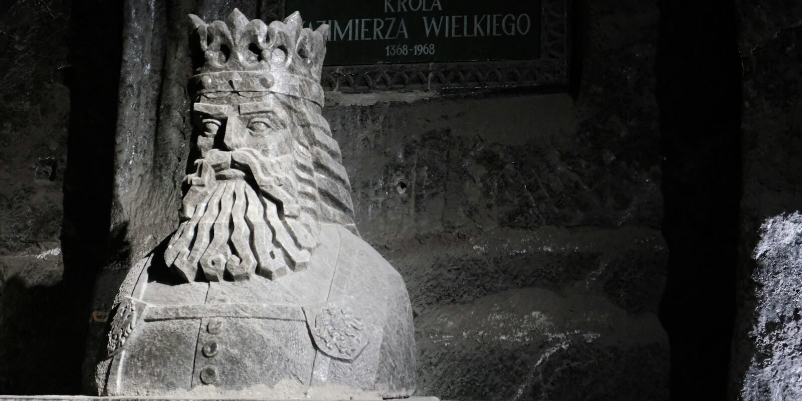 Salt sculpture inside the Wieliczka Salt Mine
