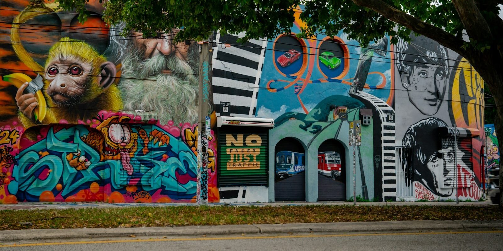 Street art murals in Wynwood, Miami