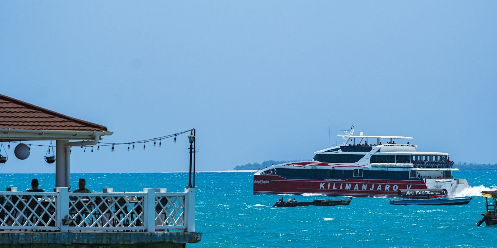 Ferry boat in the waters off Zanzibar
